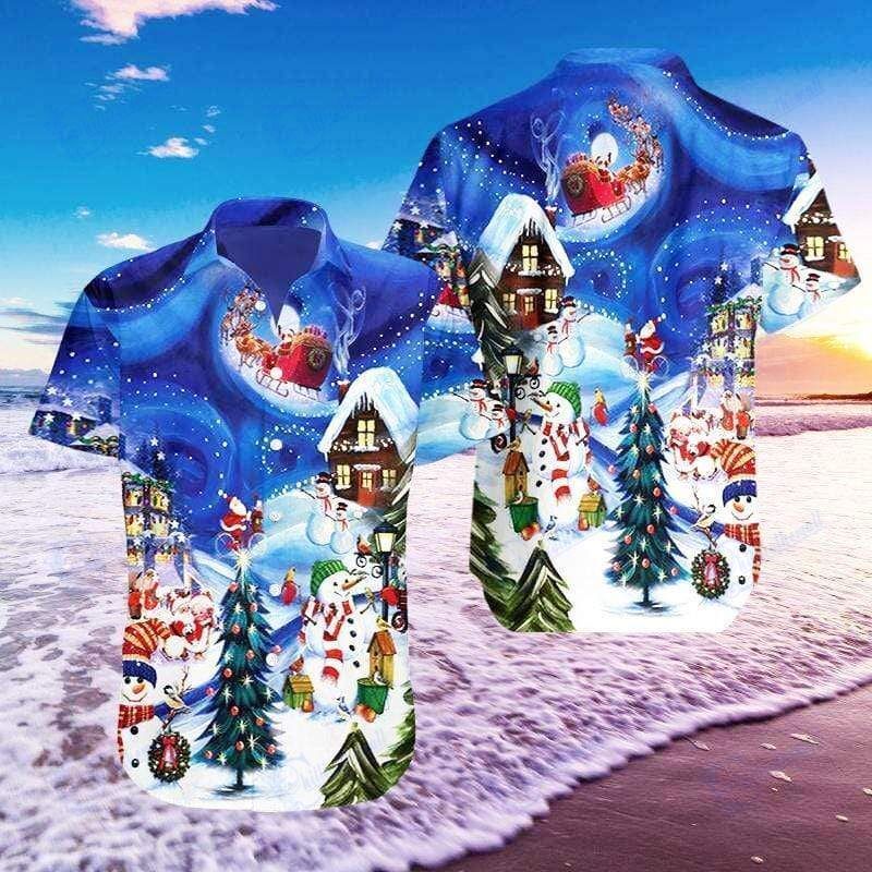 Beautiful Christmas Sky Hawaiian Aloha Shirts