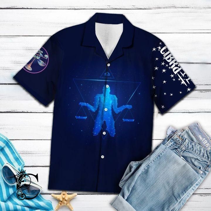 Beach Shirt High Quality Libra Horoscope Hawaiian Shirt- Chillicothemall