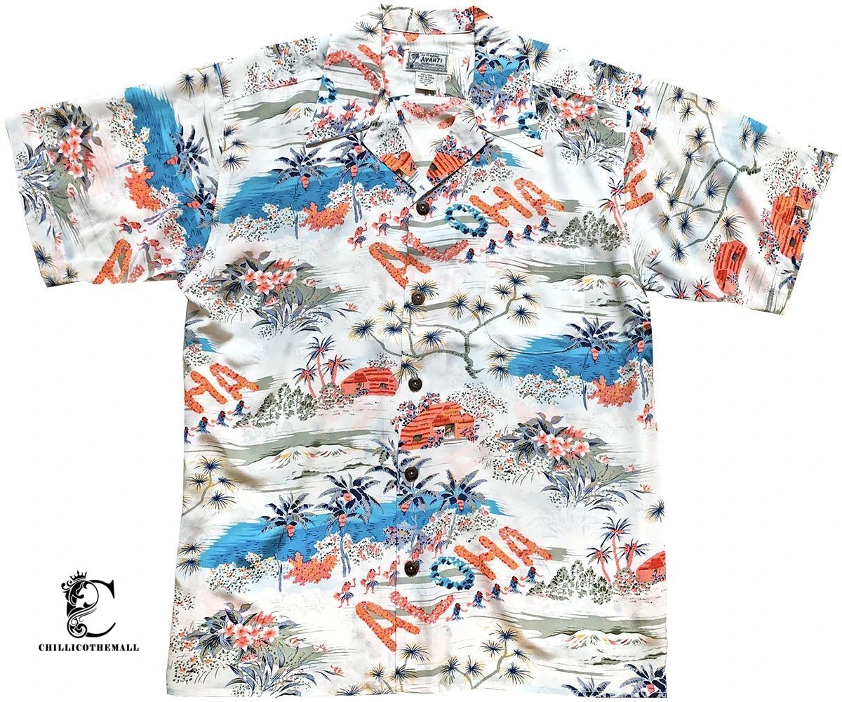 Aloha Hawaii White Retro Hawaiian Shirt