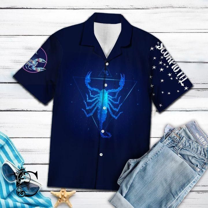 Beach Shirt Get Here Scorpio Horoscope Hawaiian Shirt- Chillicothemall