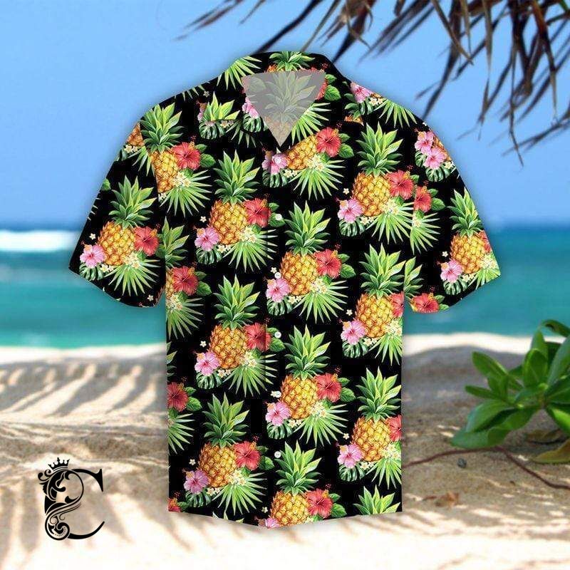 Beach Shirt Pineapple Hibiscus Tropical Hawaiian Shirts 170820L- Chillicothemall