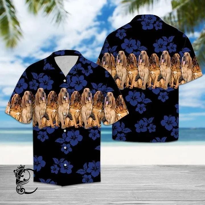 Beach Shirt Get Now Awesome Bloodhound Hawaiian Shirt- Chillicothemall