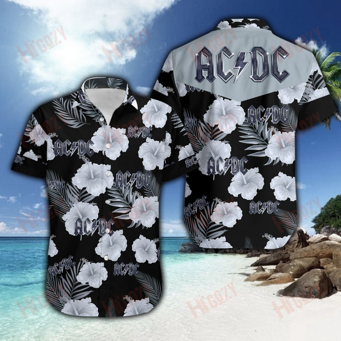 Ac/Dc Hawaii Shirts, Ac/Dc Sleeve Shirts Ac/Dc Aloha Shirts – Spnv396