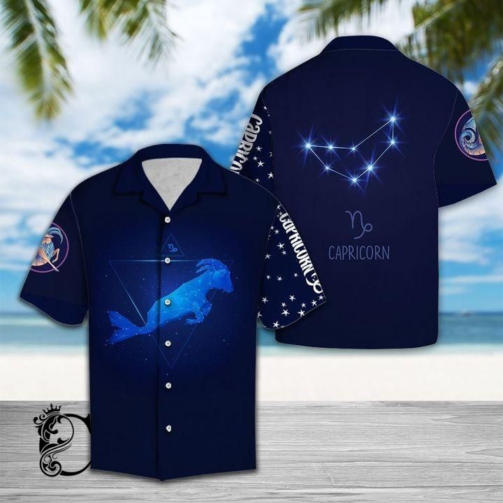 Beach Shirt High Quality Capricorn Horoscope Hawaiian Shirt- Chillicothemall